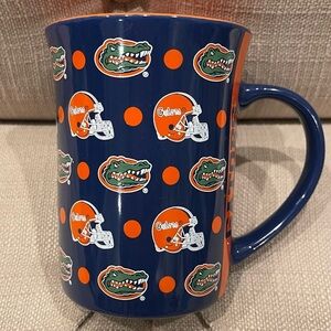 Florida Gator Mug Cup Allover logo Blue and Orange Gators Mug NWT